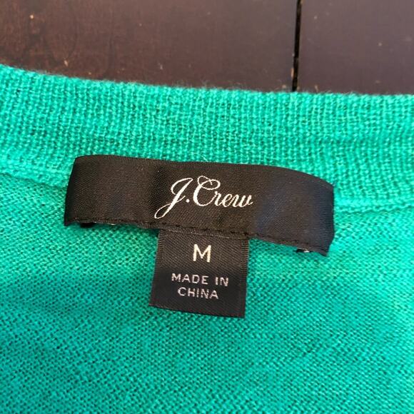J Crew green wool lightweight sweater size Medium - Picture 6 of 11